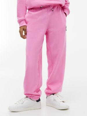 Kids' Flag Badge Sweatpant, Pink Daisy