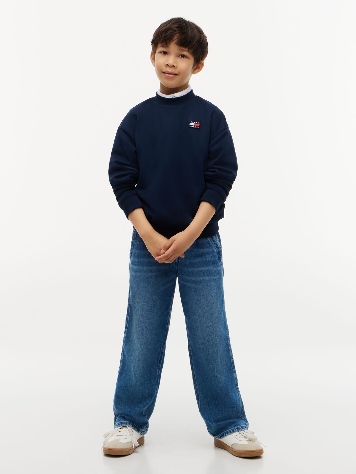 Kids' Classic Flag Logo Sweatshirt — Dark Night Navy