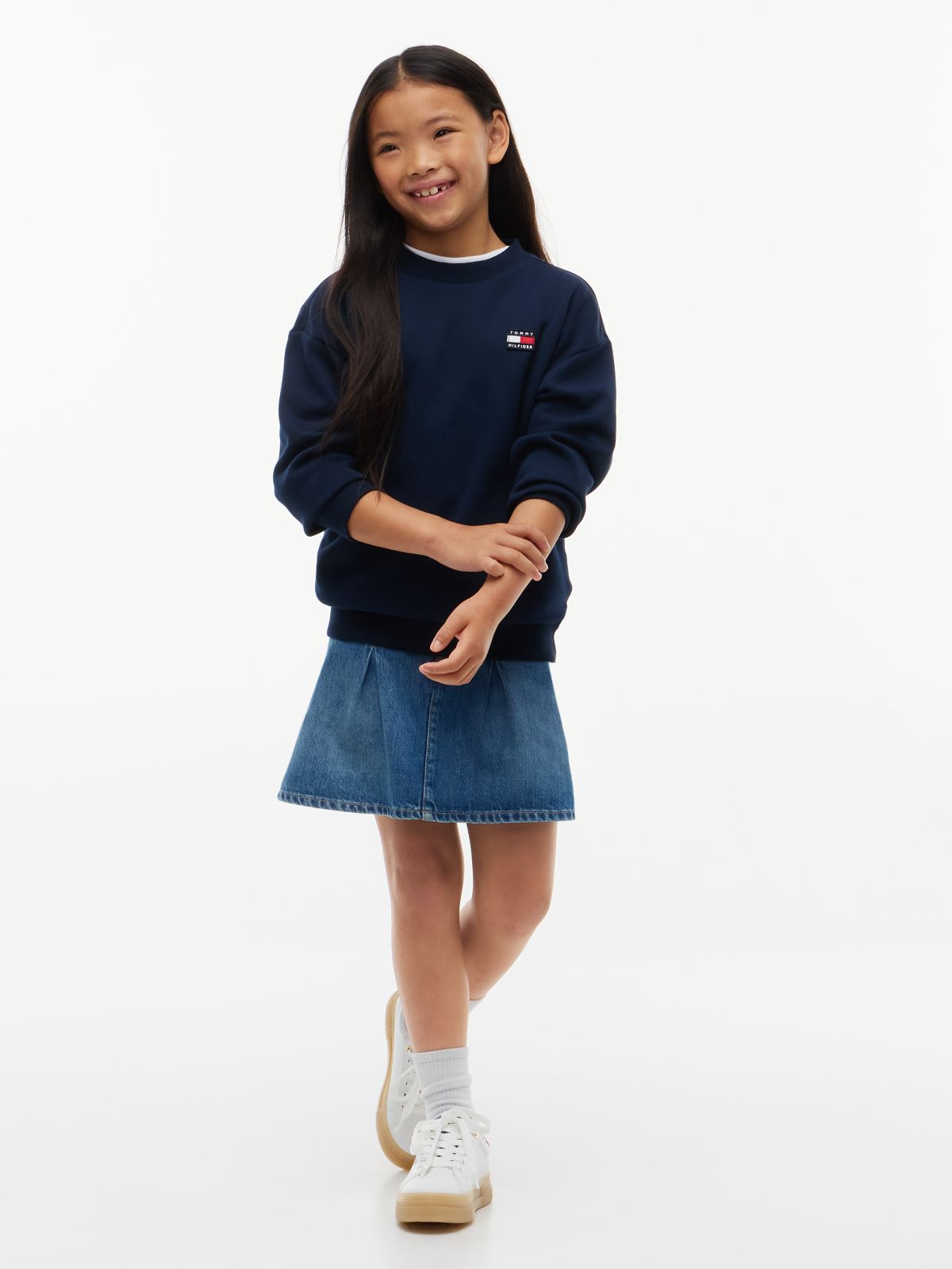 Kids' Classic Flag Logo Sweatshirt — Dark Night Navy