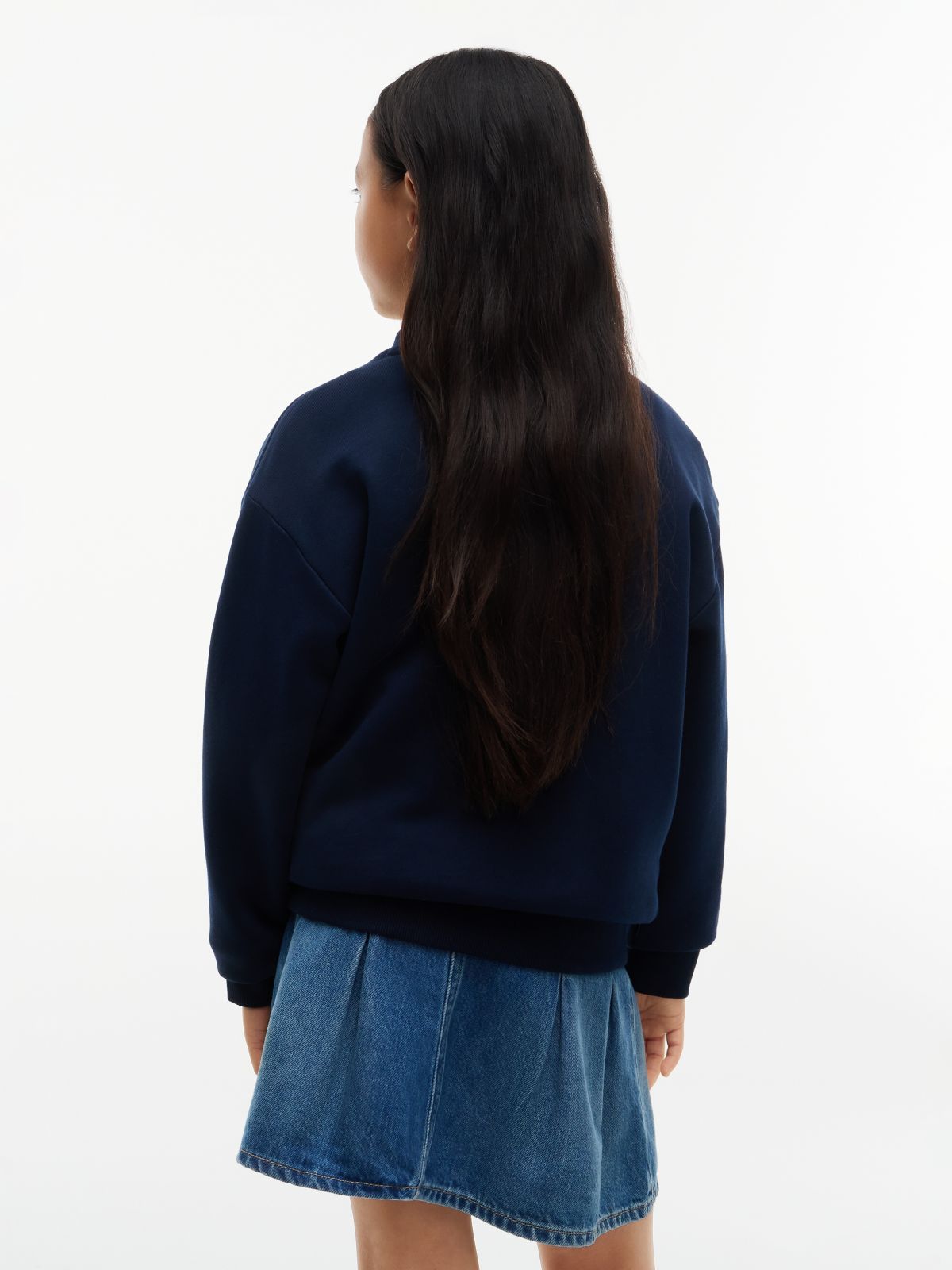 Kids' Classic Flag Logo Sweatshirt — Dark Night Navy