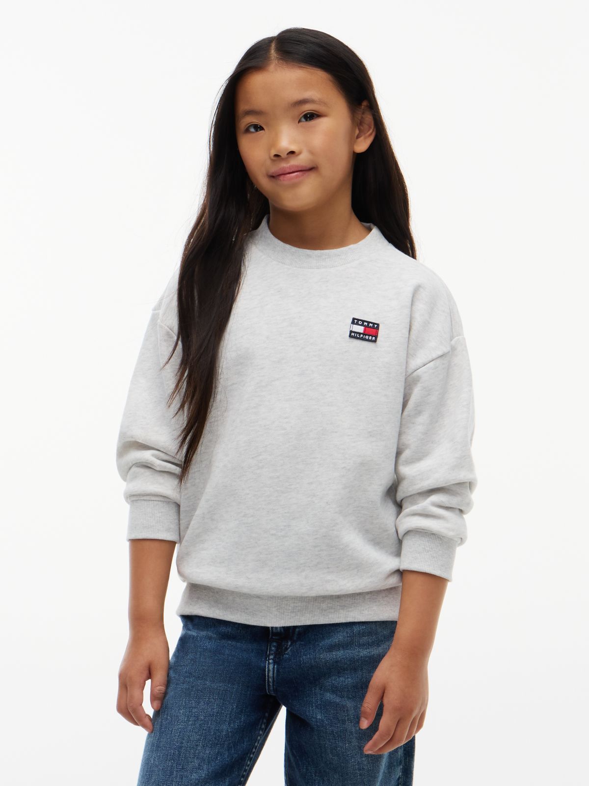 Kids' Classic Flag Logo Sweatshirt — Heather Grey