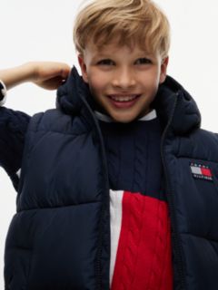 Kids' Classic Badge Logo Hooded Puffer — Dark Blue 6