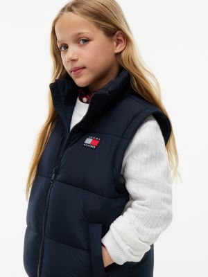 Детская куртка Tommy Hilfiger Classic Badge Logo Hooded Puffer, цвет: Тёмный синий — фото 8