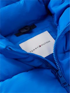 Kids' Classic Badge Logo Hooded Puffer — Vibrant Blue 11