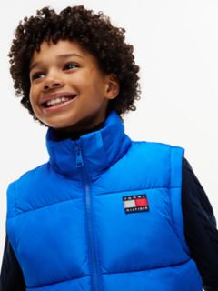 Kids' Classic Badge Logo Hooded Puffer — Vibrant Blue 5