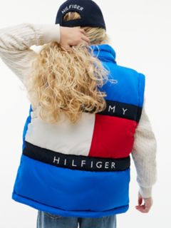 Kids' Classic Badge Logo Hooded Puffer — Vibrant Blue 7