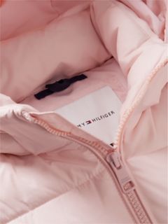 Kids' Classic Badge Logo Hooded Puffer — Whimsy Pink 11