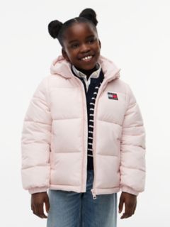 Kids' Classic Badge Logo Hooded Puffer — Whimsy Pink 2