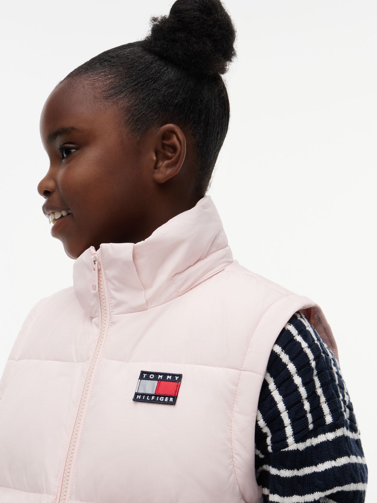Kids' Classic Badge Logo Hooded Puffer — Whimsy Pink