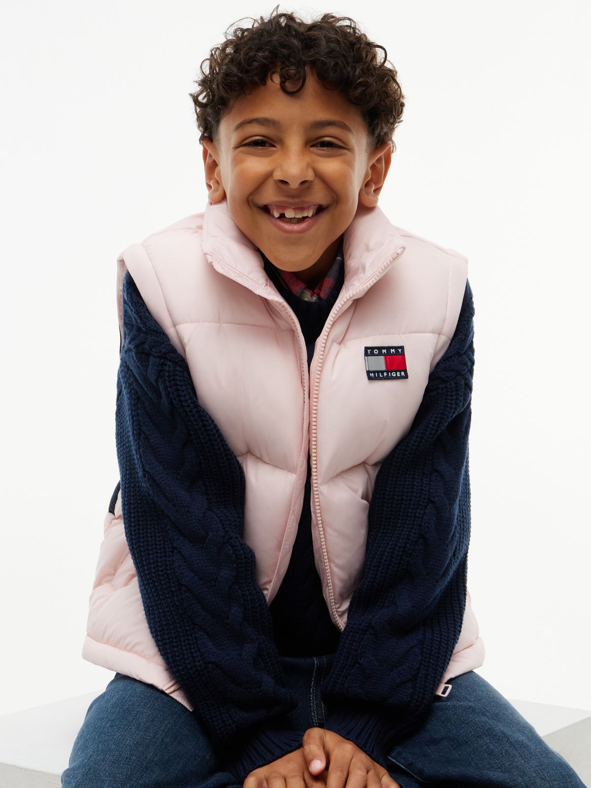 Kids' Classic Badge Logo Hooded Puffer — Whimsy Pink