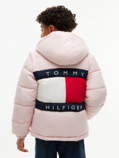 Kids' Classic Badge Logo Hooded Puffer — Whimsy Pink 8