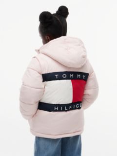 Kids' Classic Badge Logo Hooded Puffer — Whimsy Pink 9