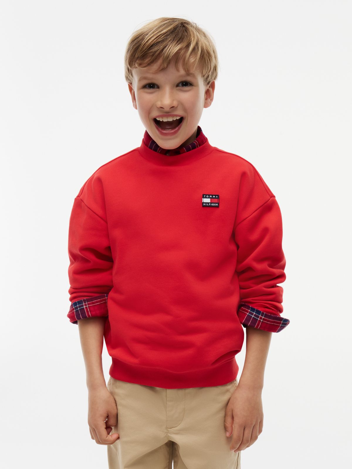 Kids' Classic Flag Logo Sweatshirt — Red Glare