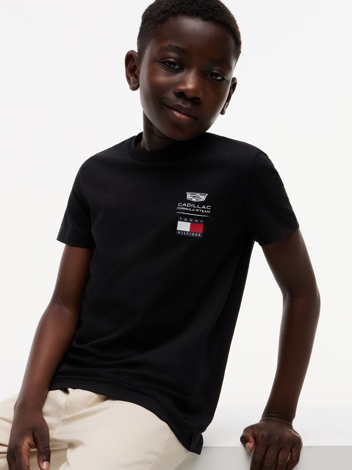 Kids' Tommy x Cadillac F1® Team Logo T-Shirt — Black