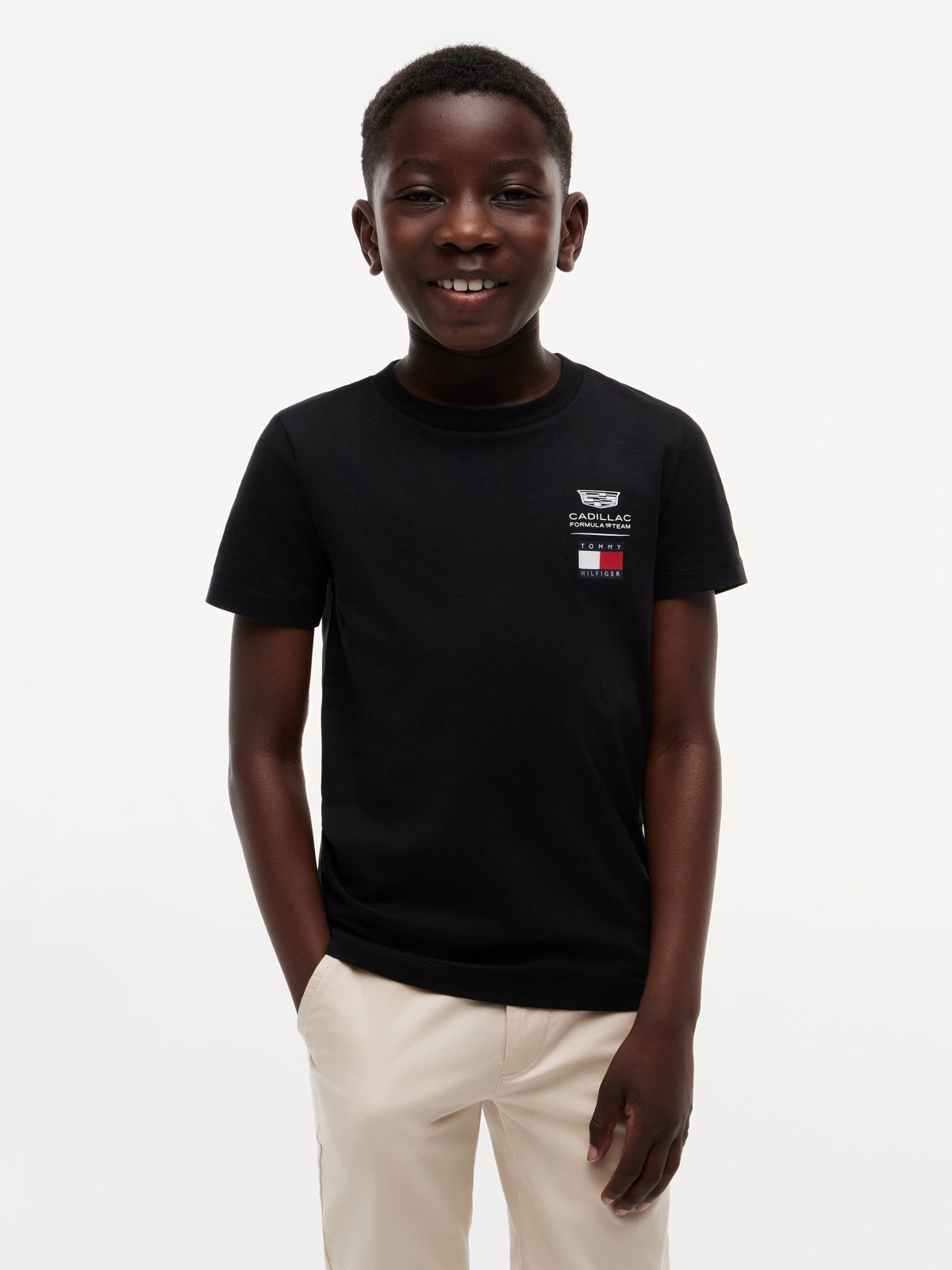 Kids' Tommy x Cadillac F1® Team Logo T-Shirt — Black