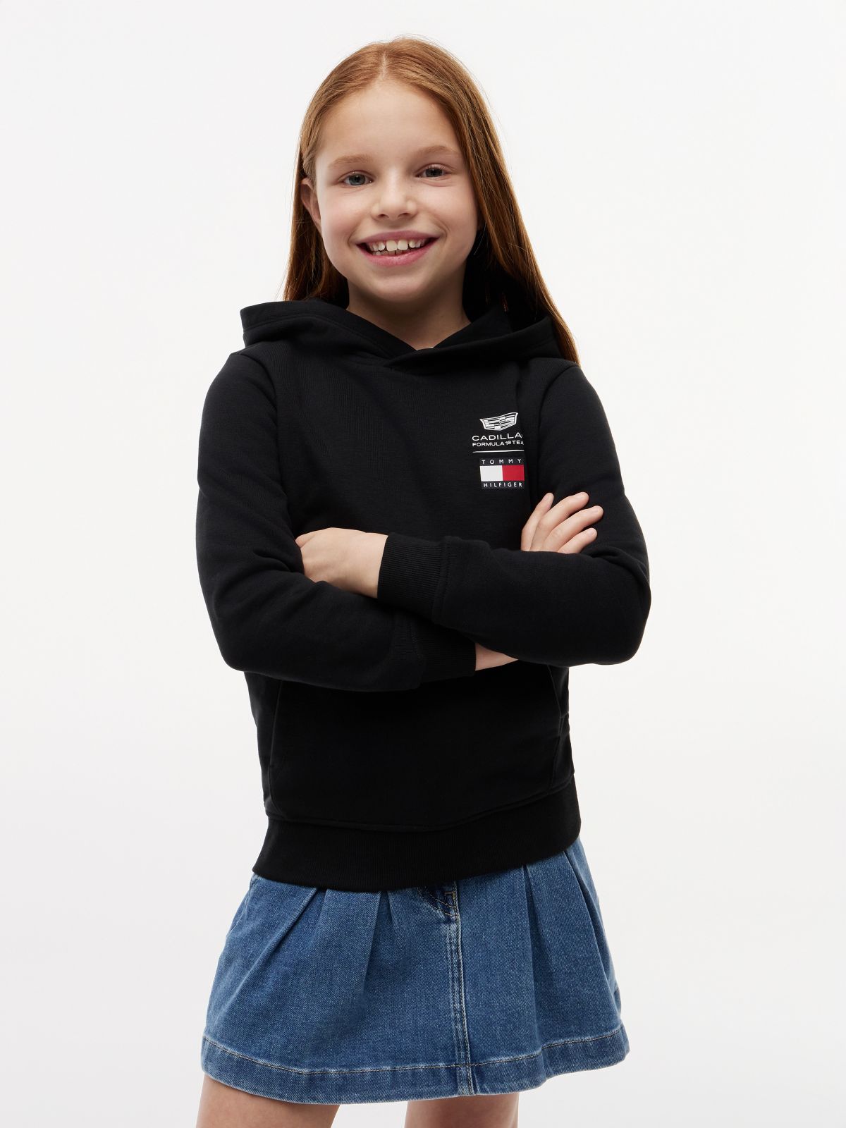 Kids' Tommy x Cadillac F1® Team Logo Hoodie — Black
