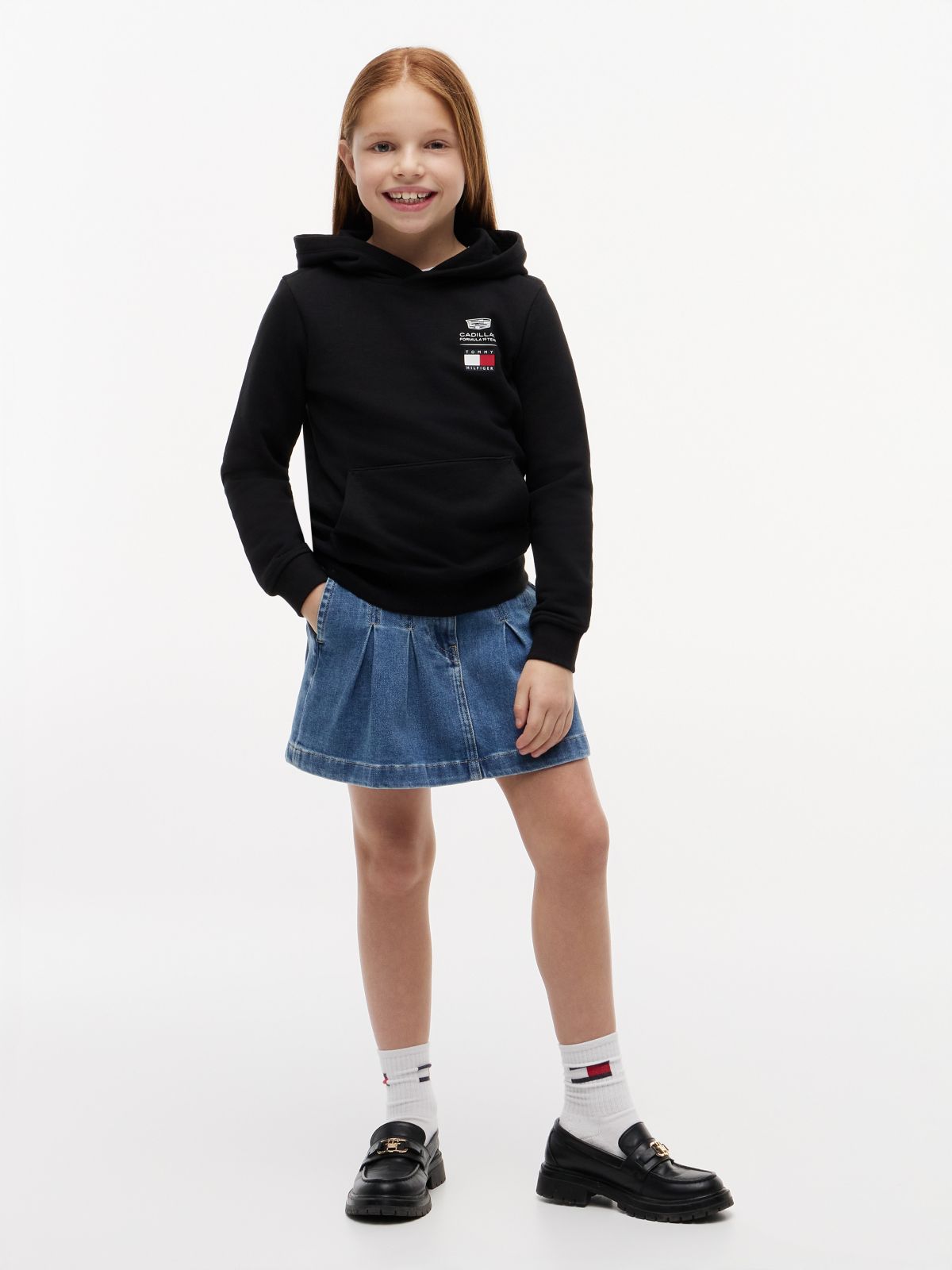 Kids' Tommy x Cadillac F1® Team Logo Hoodie — Black