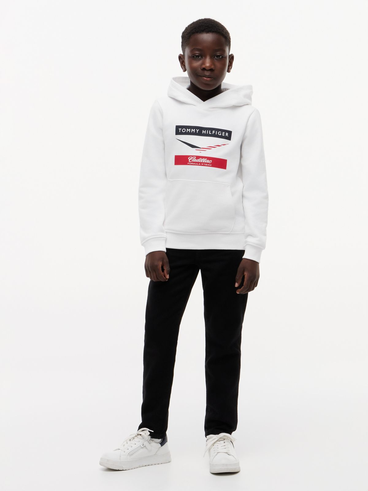Kids' Tommy x Cadillac F1® Team Chevron Hoodie — White