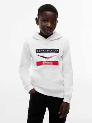 Kids' Tommy x Cadillac F1&reg; Team Chevron Hoodie, White