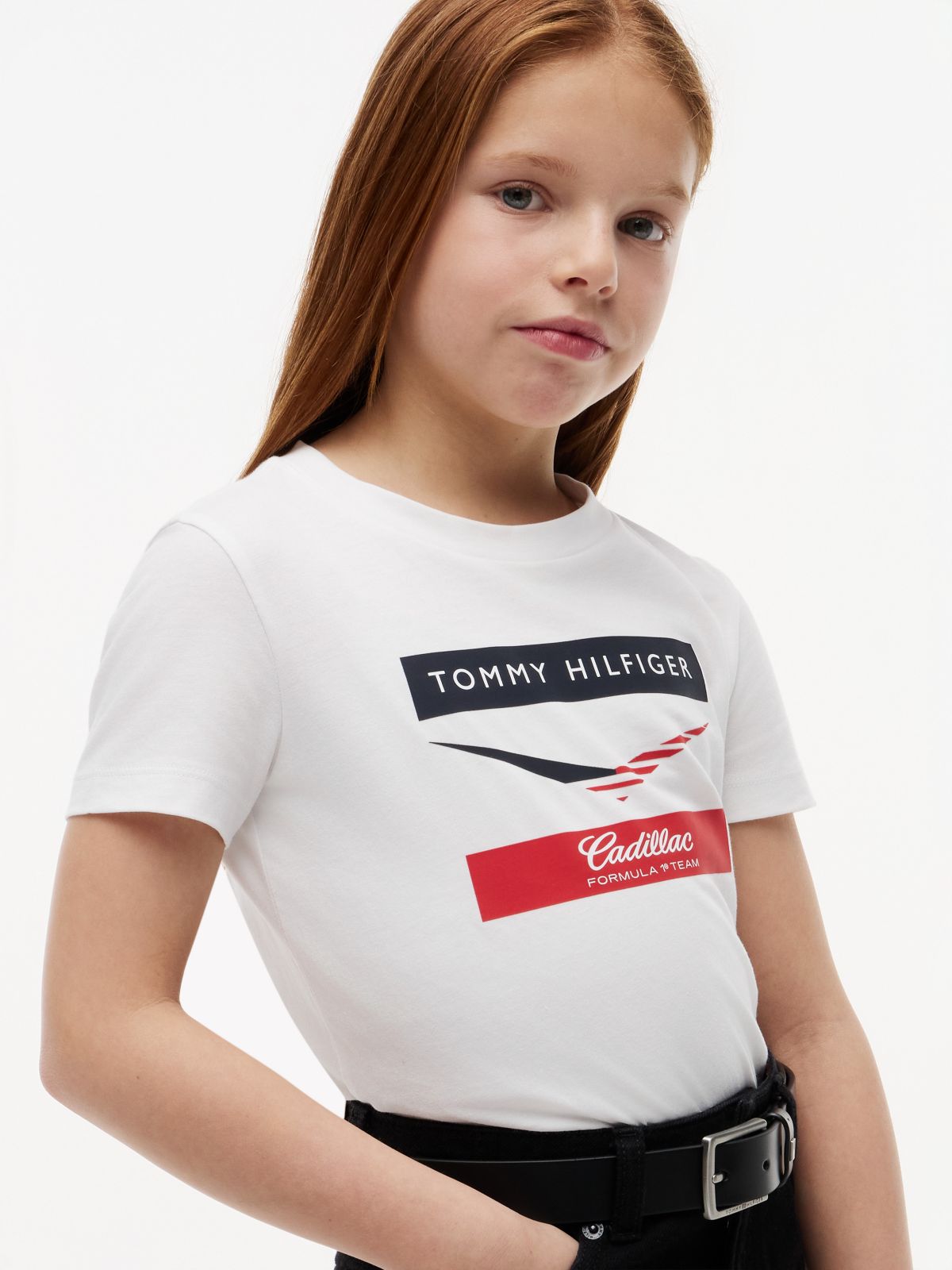 Kids' Tommy x Cadillac F1® Team Chevron T-Shirt — White