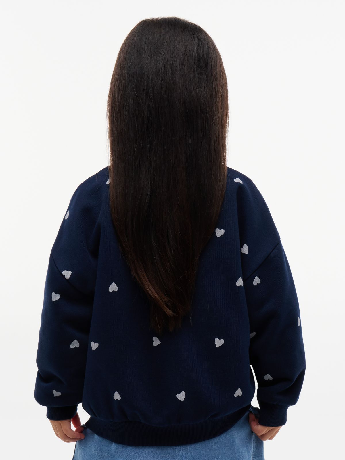 Kids' Tommy Logo Crewneck Sweatshirt — Dark Blue Heart