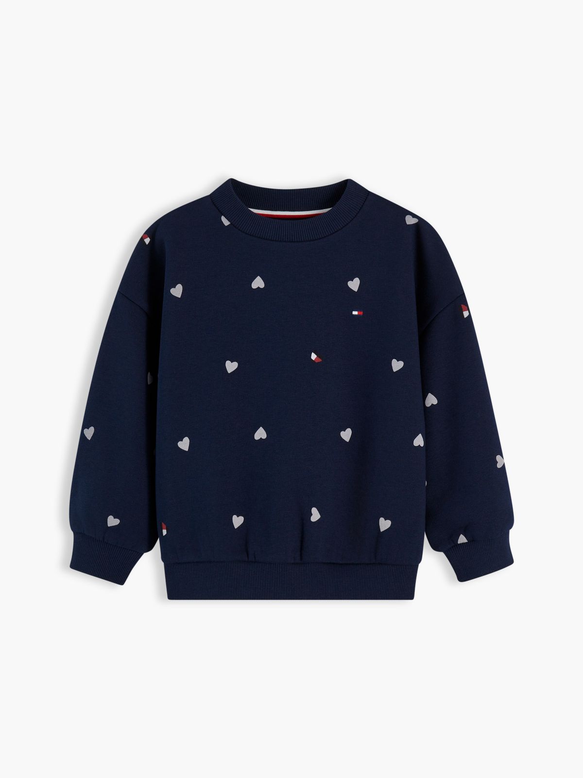 Kids' Tommy Logo Crewneck Sweatshirt — Dark Blue Heart