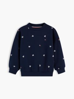 Kids' Tommy Logo Crewneck Sweatshirt — Dark Blue Heart 6
