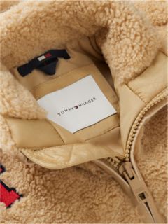 Kids' Tommy Logo Teddy Fleece Jacket — Gentle Gold 11