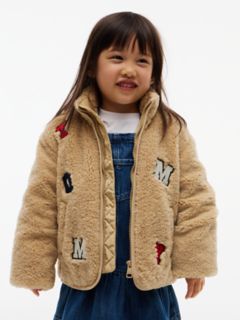 Kids' Tommy Logo Teddy Fleece Jacket — Gentle Gold 2