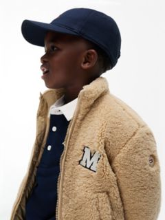 Kids' Tommy Logo Teddy Fleece Jacket — Gentle Gold 5