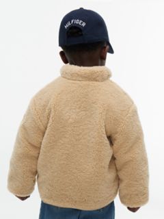 Kids' Tommy Logo Teddy Fleece Jacket — Gentle Gold 8