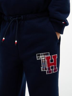 Детские свитшоты Tommy Hilfiger Kids' Plaid Logo Sweatshirt & Pant Set, цвет: Тёмный синий — фото 6