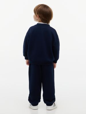 Детские свитшоты Tommy Hilfiger Kids' Plaid Logo Sweatshirt & Pant Set, цвет: Тёмный синий — фото 7