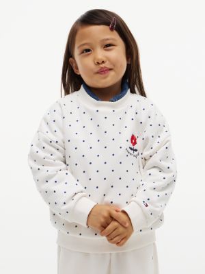 Детская толстовка Tommy Hilfiger Dot and Flower Logo, цвет: В горошек — фото 2