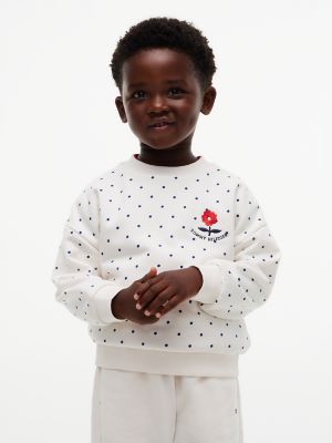 Детская толстовка Tommy Hilfiger Dot and Flower Logo, цвет: В горошек — фото 1