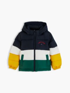 Kids' Colorblock Water-Resistant Puffer — Dark Blue Colblock 9