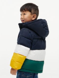 Kids' Colorblock Water-Resistant Puffer — Dark Blue Colblock 7