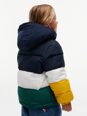 Детская куртка Tommy Hilfiger Colorblock Water-Resistant Puffer, цвет: Тёмный синий — фото 8