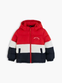 Kids' Colorblock Water-Resistant Puffer — Red Glare Colblock 10