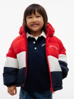 Kids' Colorblock Water-Resistant Puffer — Red Glare Colblock 2