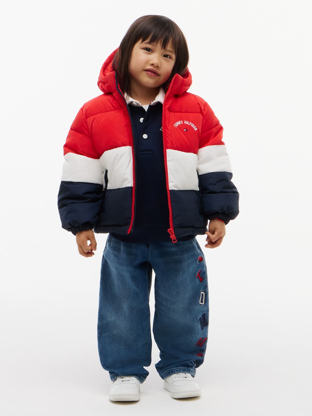Kids' Colorblock Water-Resistant Puffer — Red Glare Colblock