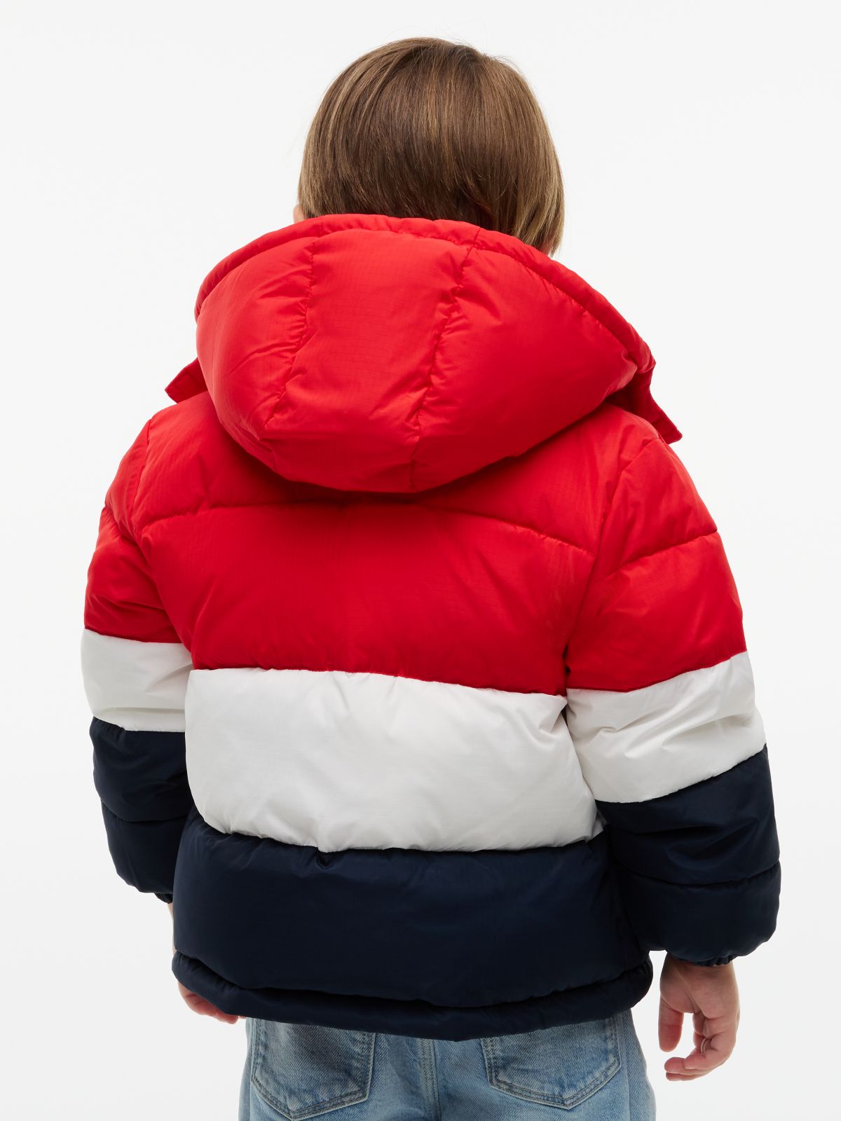 Kids' Colorblock Water-Resistant Puffer — Red Glare Colblock