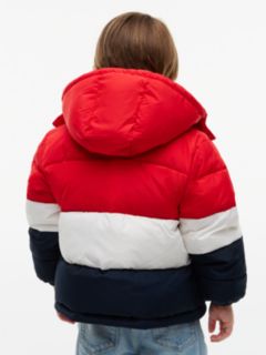 Kids' Colorblock Water-Resistant Puffer — Red Glare Colblock 8
