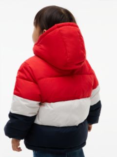 Kids' Colorblock Water-Resistant Puffer — Red Glare Colblock 9
