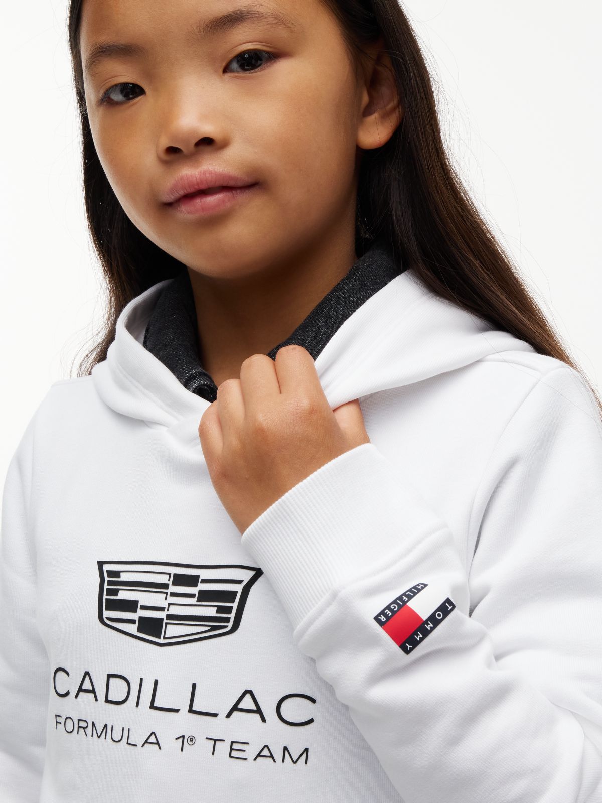Kids' Tommy x Cadillac F1® Team Logo Hoodie — White
