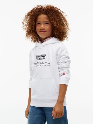 Kids' Tommy x Cadillac F1&reg; Team Logo Hoodie, White