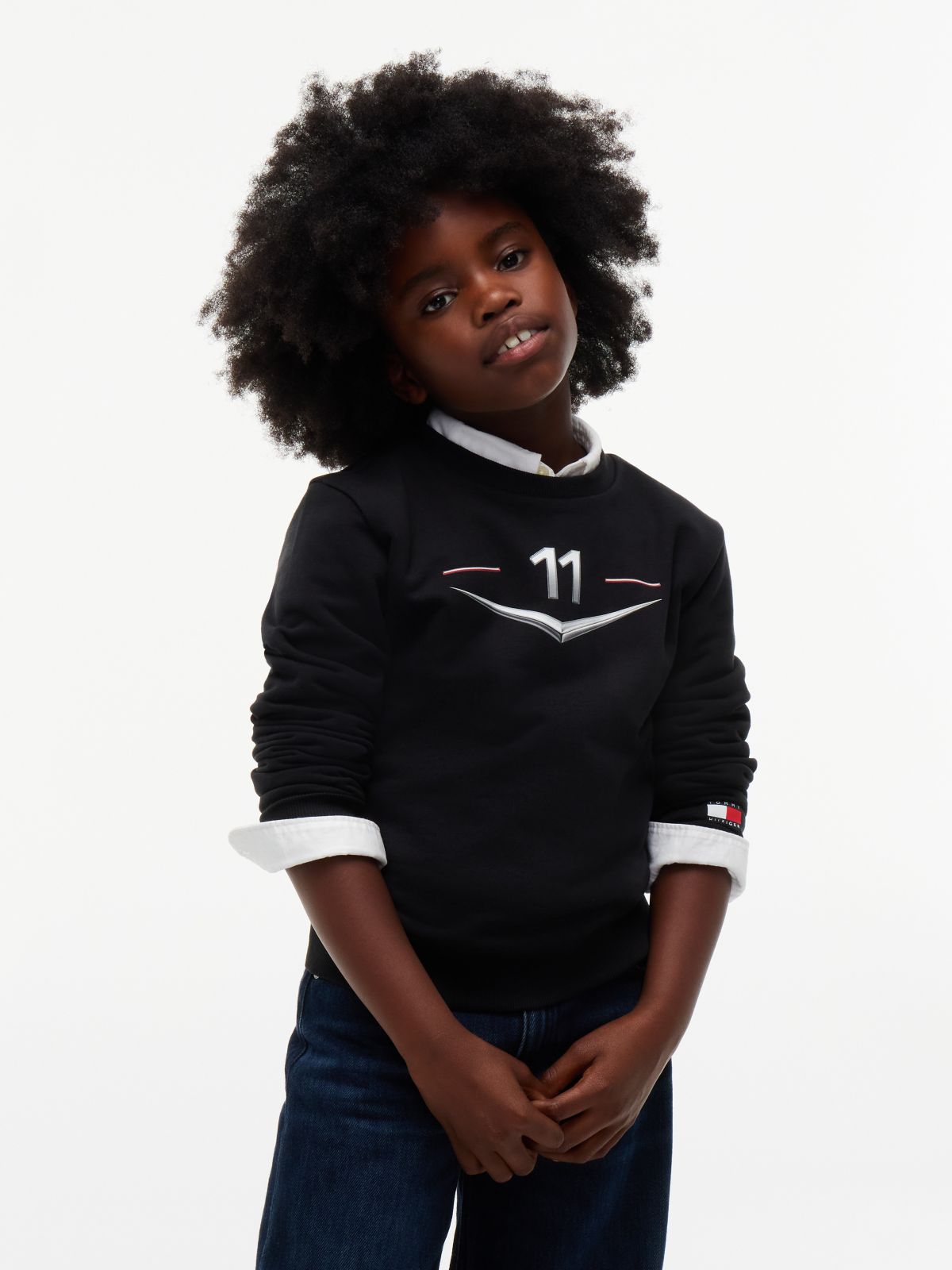 Kids' Tommy x Cadillac F1® Team Driver 11 Sweatshirt — Black