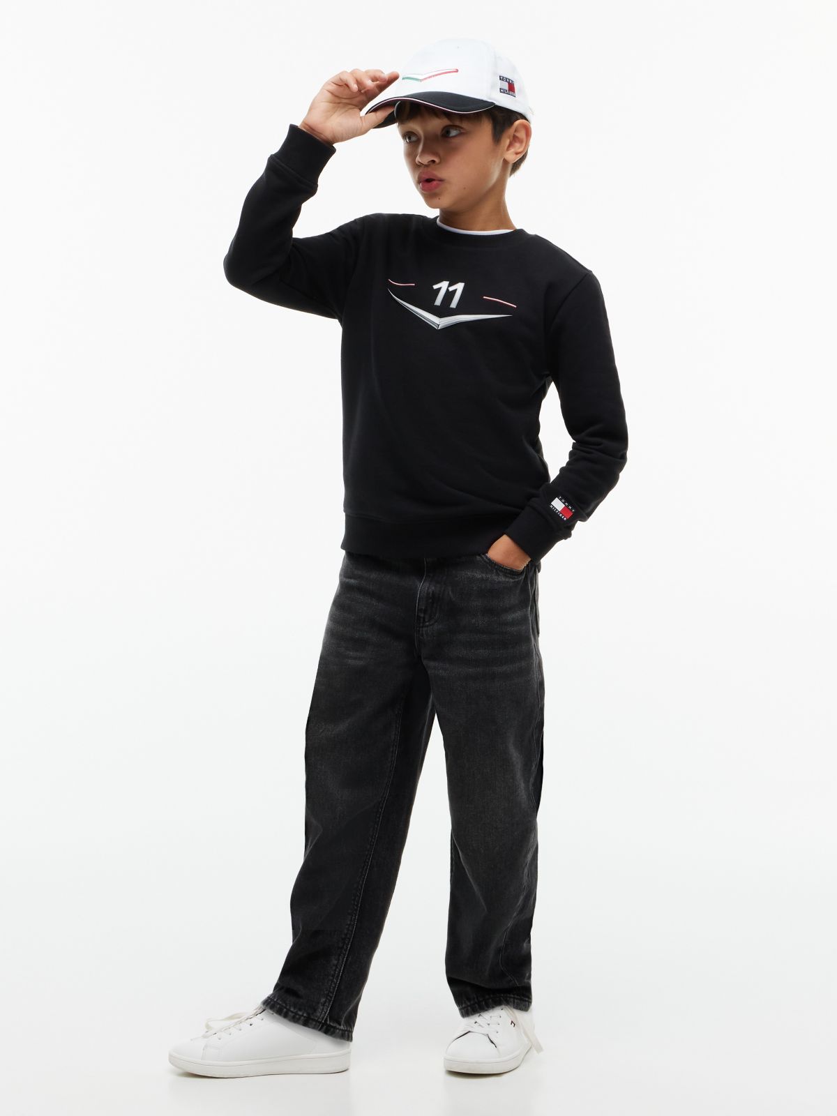 Kids' Tommy x Cadillac F1® Team Driver 11 Sweatshirt — Black