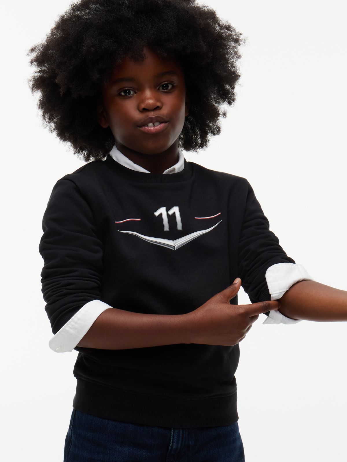 Kids' Tommy x Cadillac F1® Team Driver 11 Sweatshirt — Black
