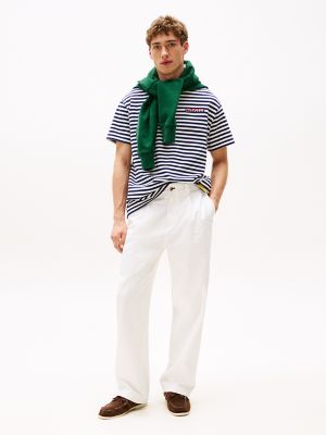 Hilfiger Sailing Breton Stripe T-Shirt, Light Navy Stripe